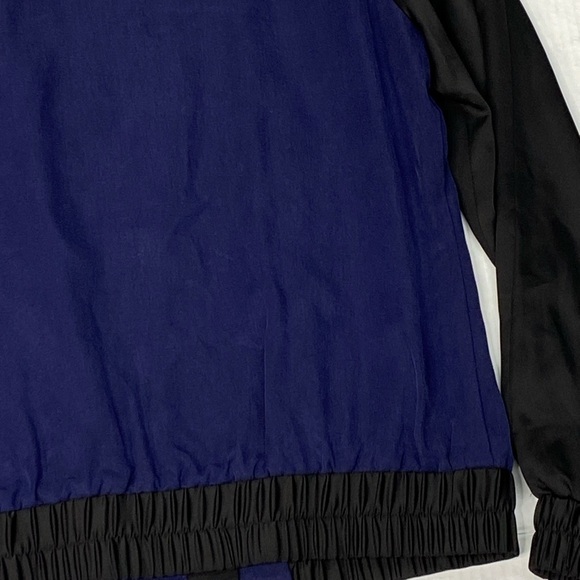Karen Millen women’s zip up jacket two tone, blue black, elastic waist NWT NEW - Picture 12 of 13
